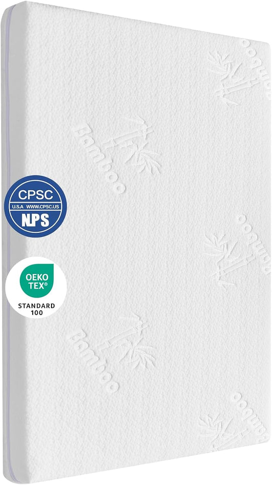 32x18 Bassinet Mattress for Ingenuity: 2" Thick Dual Sided Gel Memory Foam Bassinet Mattress for Ingenuity/Cuddor/RONBEI Baby Bassinet, and Portable Cribs.