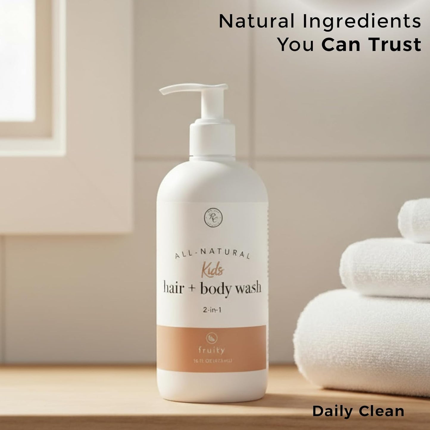 Rowe Casa Organics Kids Hair + Body Wash, 16 oz, Fruity