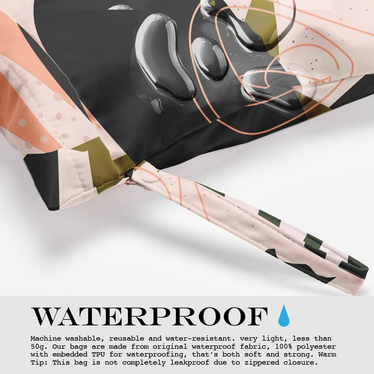 Wet Dry Bag for Swimsuit, Travel, Beach, Pool, Stroller, Diapers, Dirty Yoga Gym Clothes, Makeup Bag, Waterproof Tropical Palm Leaves Decor Jungle Palm Leaf Favors