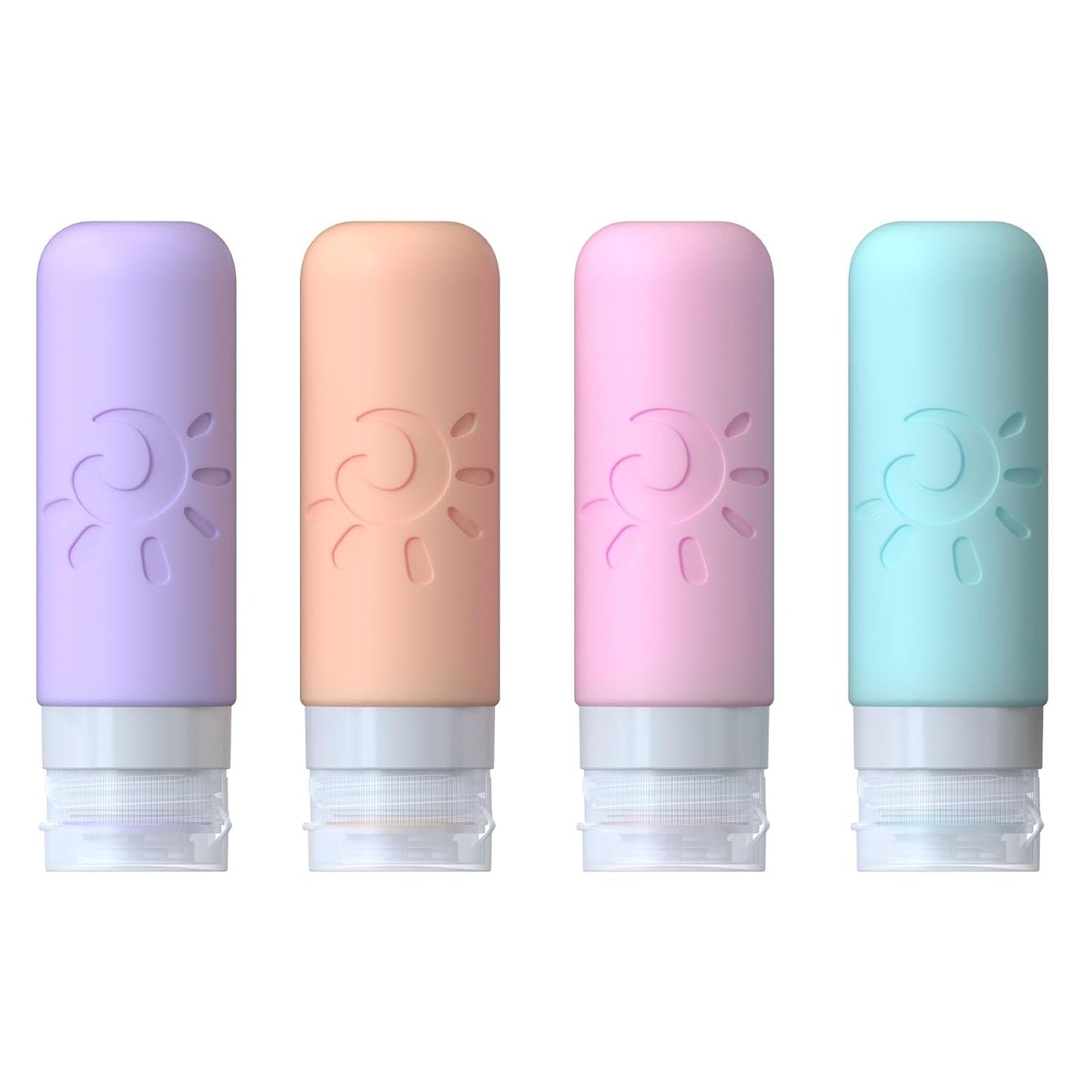 Travel Bottles for Toiletries, TSA Approved Travel Containers 3oz Leak Proof Travel Tubs Refillable Liquid Travel Accessories for Shampoo Conditioner Lotion Body Wash(Multicolored C)