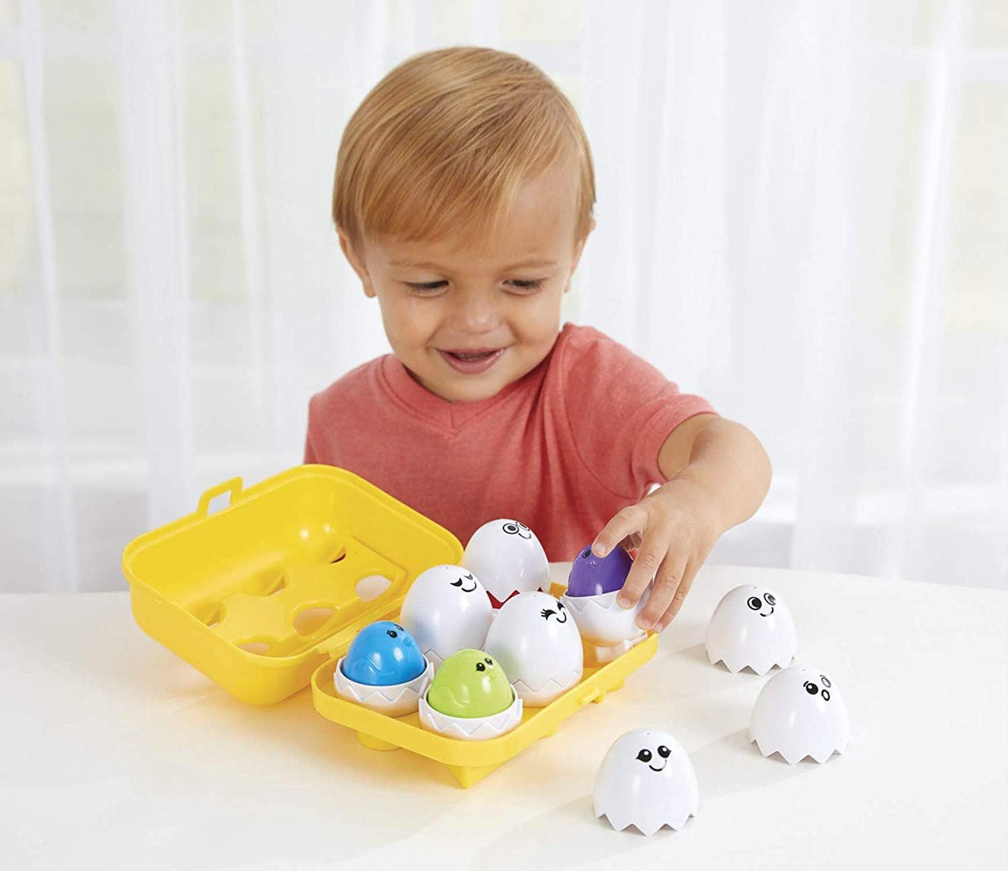 Kidoozie Peek N Peep Eggs - Mentally Stimulating Sorting & Stacking Toy for Ages 1 and Up - A Fun Way to Build Hand-Eye Coordinaton!