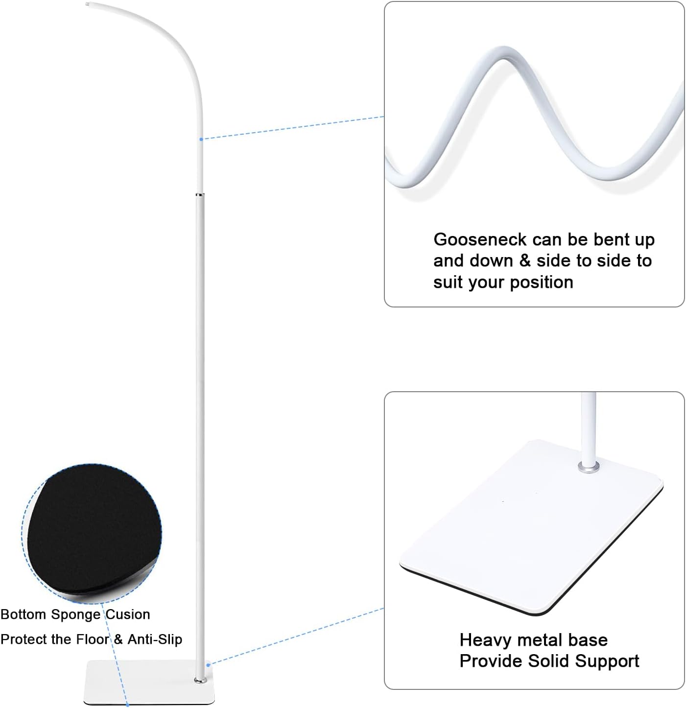 67 inch Adjustable Height Baby Monitor Floor Stand Holder for Infant Optics DXR-8 Pro,eufy HelloBaby HB65/HB66/HB248,ANMEATE SM935E or Any Cameras with 1/4 Screw Mount