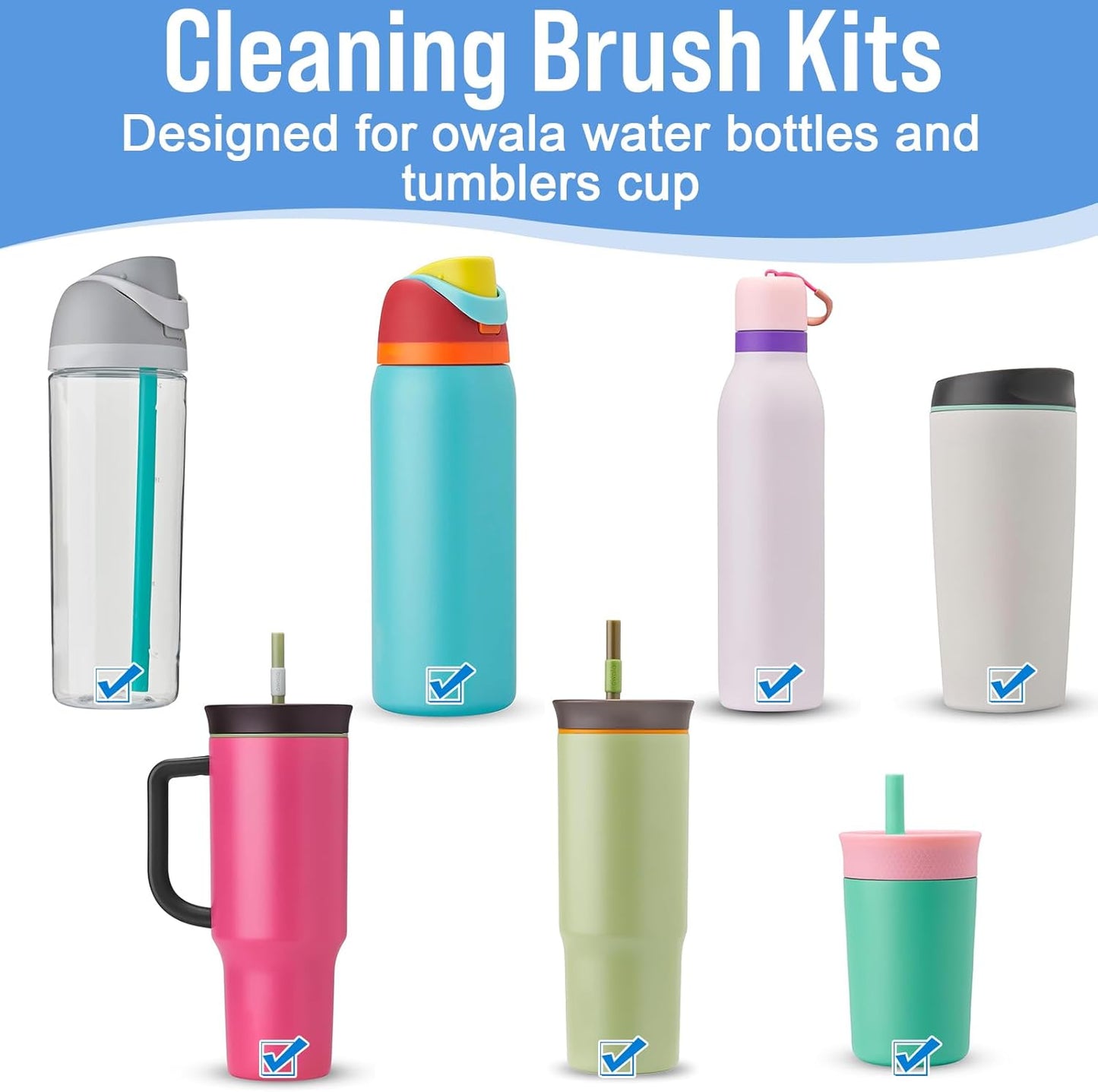 XANGNIER Water Bottle Cleaner Brush Set