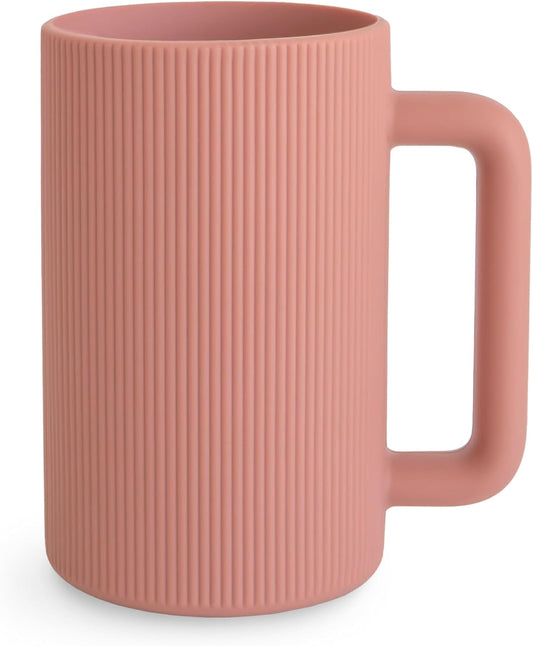 mushie Baby Bath Rinse Cup | 100% Food Grade Silicone | Shampoo & Body Washing Rinser Cup for Kids (Rose)