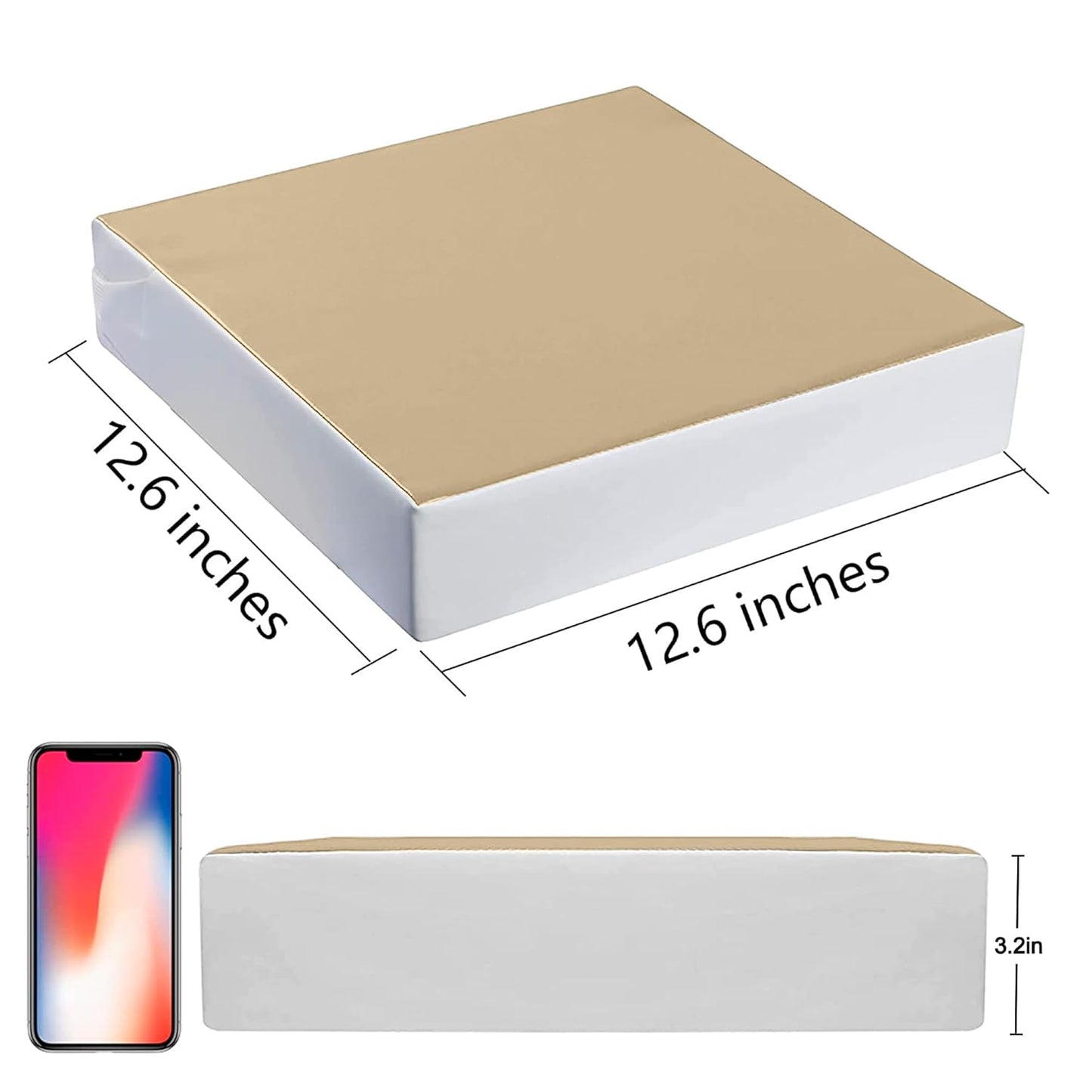 Kalawen Toddler Booster Seat for Table, Waterproof PU Washable Thick Seat with 2 Adjustable Straps Safety Buckle