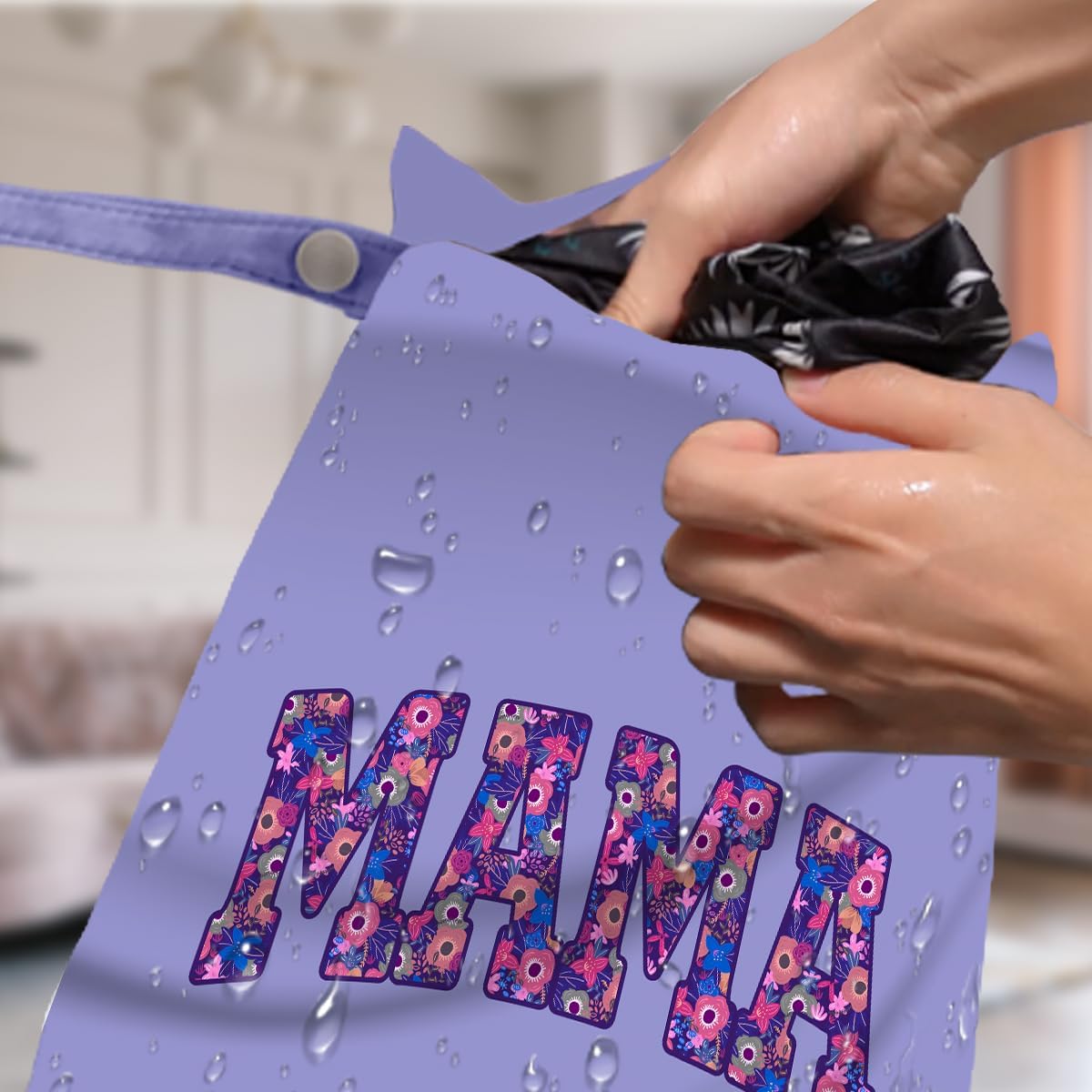Gifts for New Mom, Mama New Mom Gifts 4 Pack Cute Wet Bag Waterproof Reusable Wet Dry Bag for Swimsuit Clothes Diaper Travel Beach Pool Gym Toiletries Cruises Birthday Camping Postpartum Christmas