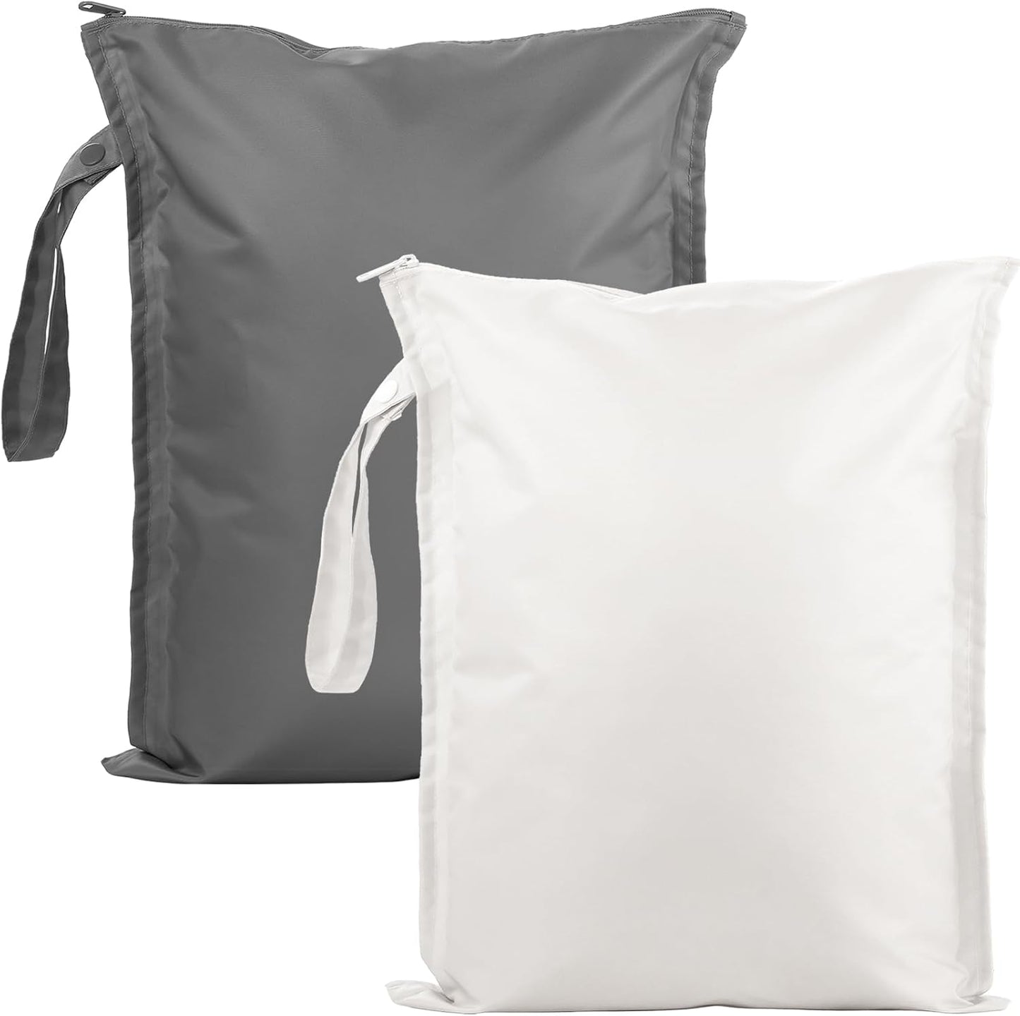 Wet Dry Bags Water Resistant - 2 Pack Reusable Waterproof Wet Dry Bag for Swimsuits & Baby Clothes - Leakproof Storage Pouch Bag for Travel & Baby Diaper - Travel Laundry Daycare Bags