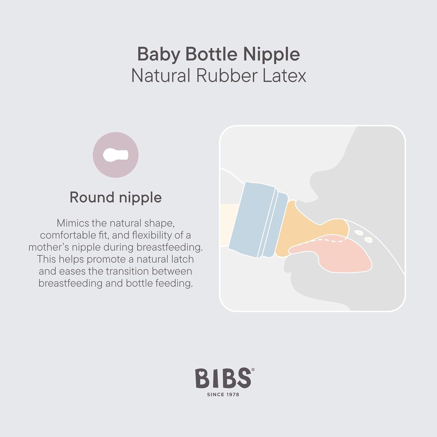BIBS Baby Bottle 270 ml Latex Nipple 4 Pack - Anti-Colic, BPA-Free, Round Nipple, Lightweight & Easy to Clean, Suitable for Newborns 0+ Years, 4-Pack + 2 Extra Nipples - Ivory