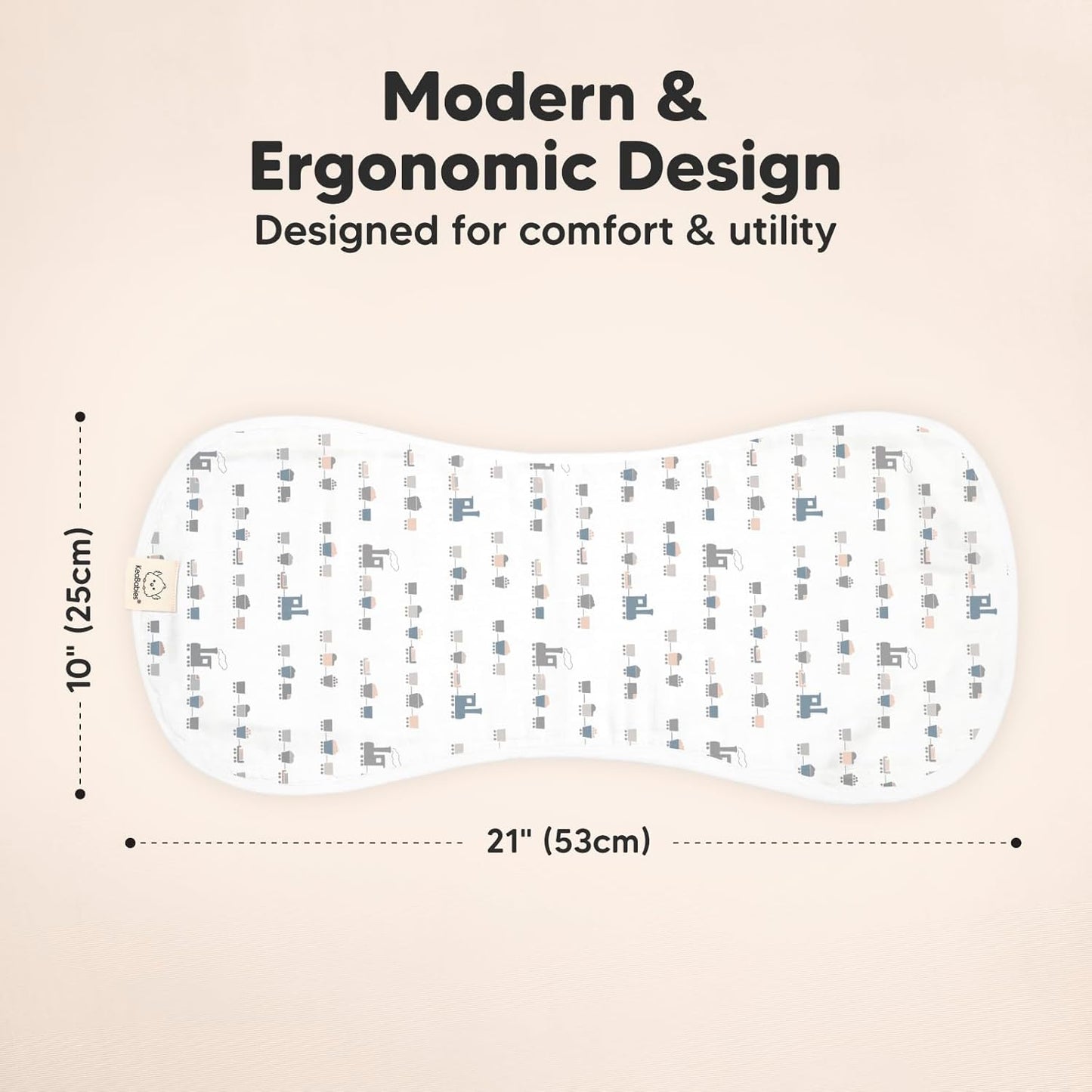 5-Pack Muslin Burp Cloths Baby Boy, Girl - Very Absorbent Baby Burp Cloth Rags, 8-Layers Viscose Derived from Bamboo Cotton Muslin Towel, Super Soft Spit Up Rags, No Shrink Washcloths (Vessels)