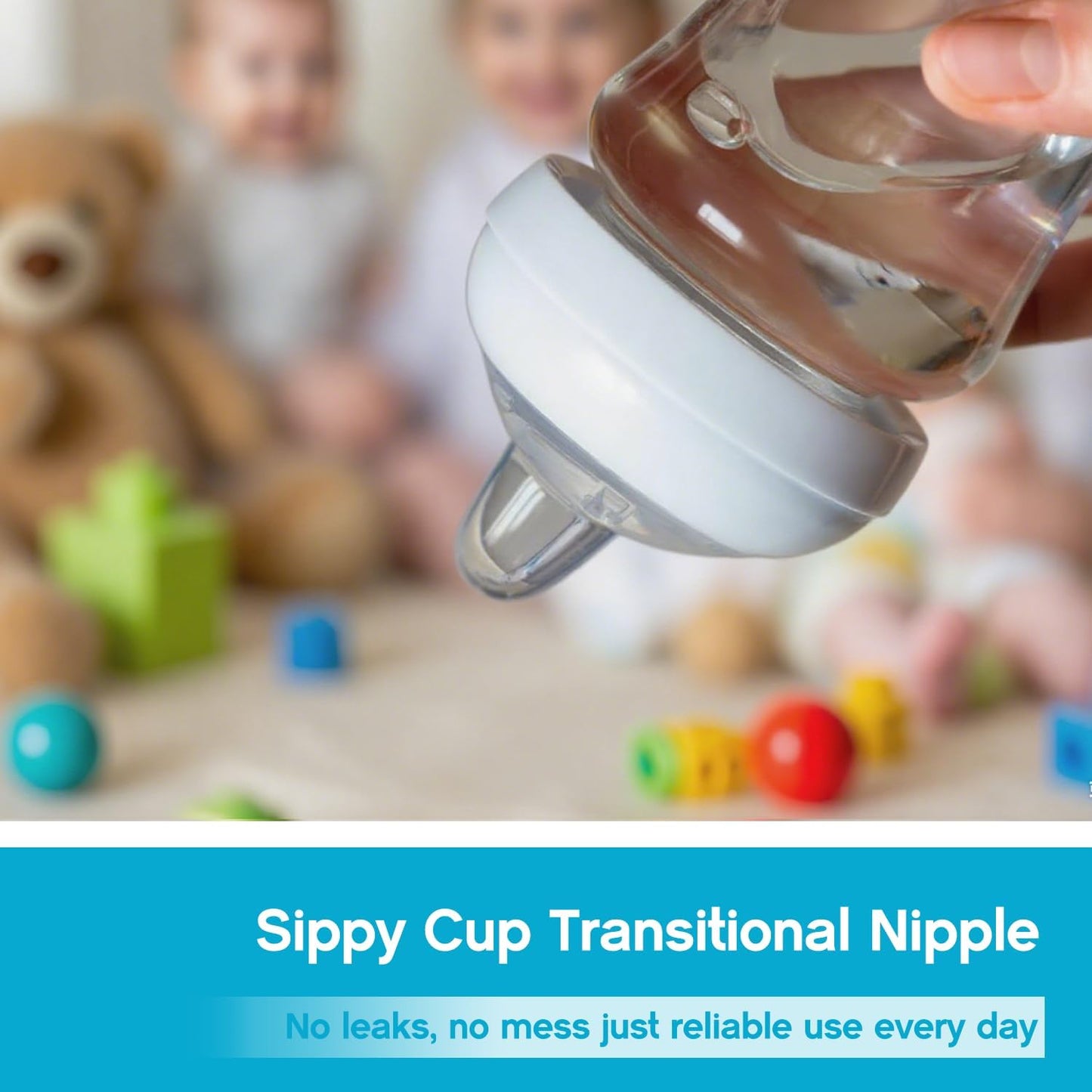 Sippy Spout Nipples for Philips Avent Natural Baby Bottle,My Grippy Spout Sippy Cup and Natural Trainer Sippy Cup,Leak-Proof Replacement Silicone Bottle Spouts Nipple BPA-Free, 6m+, 2 Count