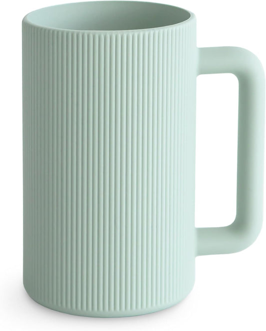 mushie Baby Bath Rinse Cup | 100% Food Grade Silicone | Shampoo & Body Washing Rinser Cup For Kids (Cambridge Blue)