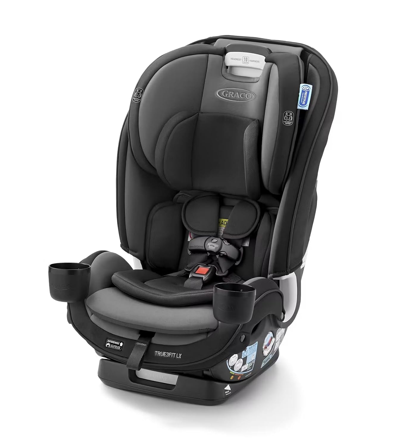 Graco True3Fit LX 3-in-1 Slimfit Car Seat, Rear Facing, Forward Facing to Highback Booster Car Seat, ft. Anti-Rebound Bar - Gotham
