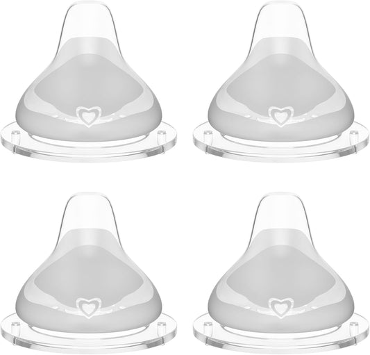 4pcs Replacement Silicone Spout Nipple for NUK Activity and Learner Cup, Soft Transition Spout for Sippy Cups, Silicone BPA-Free, Leak-Proof, Easy Transition from Bottle to Cup