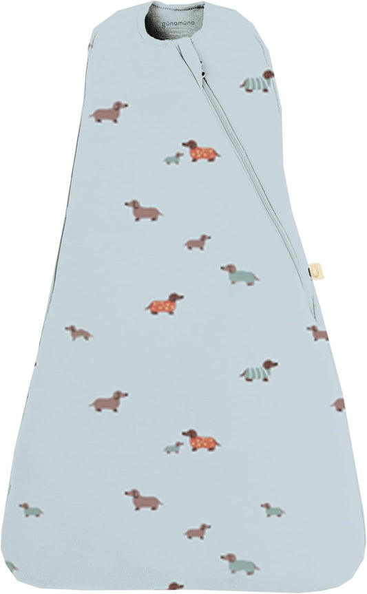 GUNAMUNA Swaddle Wrap for Newborns – Arms In or Out, Easy Diaper Changes with WONDERZiP, Soft Sleep Sack, 2.5 TOG