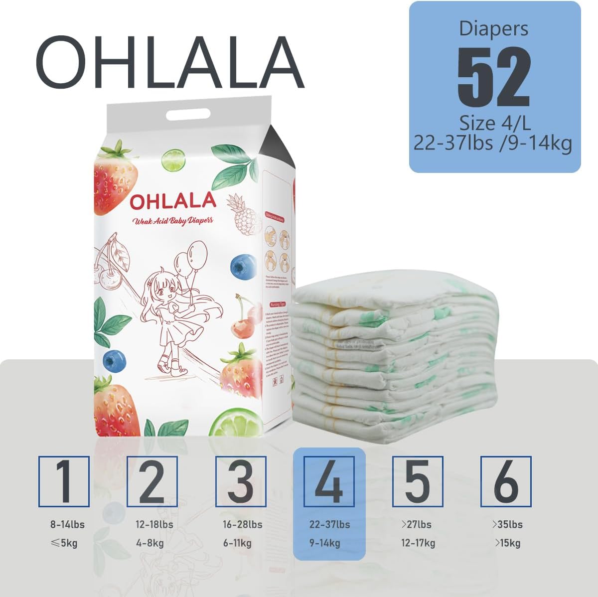 Toddler Diapers - Overnight Size 4 (22-37 lbs) | 52 Count Ultra-Thin & Soft | Leak-Proof, 12-Hour Absorption & Hypoallergenic | Breathable Baby Diapers for Active Kids