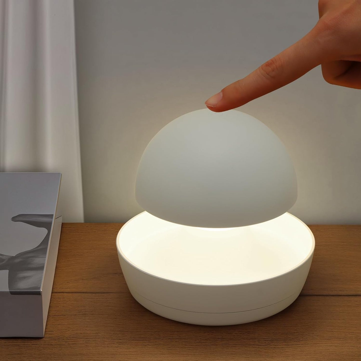 Portable Night Light for Kids Nursery Recharge Night Light,1 Pack, 4000K,White,
