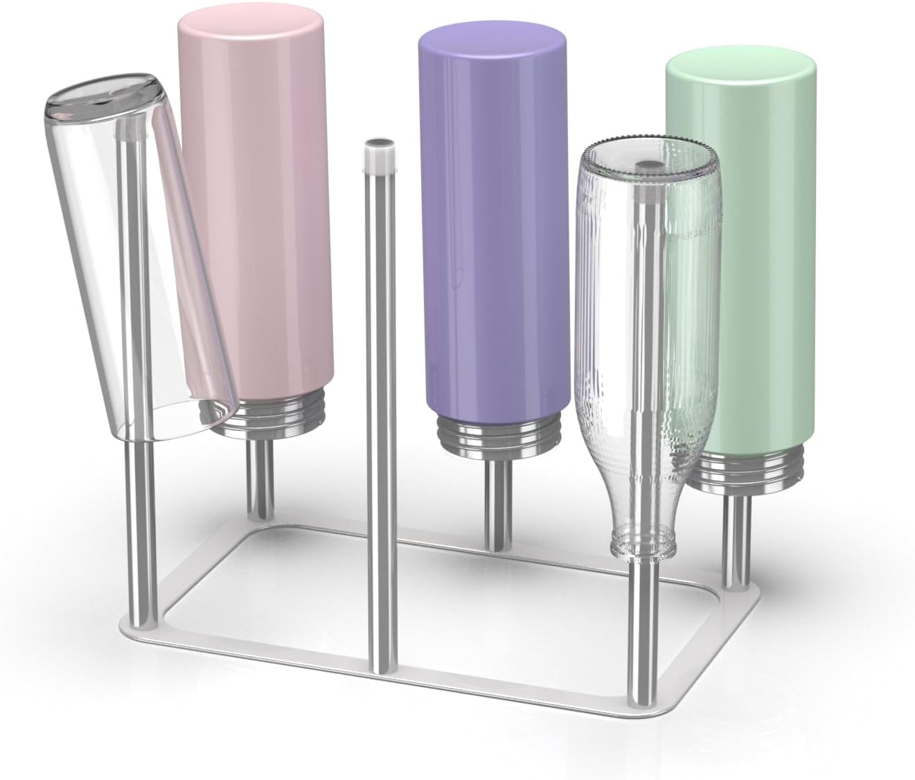 Water Bottle Drying Rack,Stainless Steel Bottle Rack Dryer, Plastic Bag Drying Rack, Baby Bottle Drying Rack,Space Saving Countertop Rack for Glass,Cups, Mugs,Mason Jars and Sports Bottles