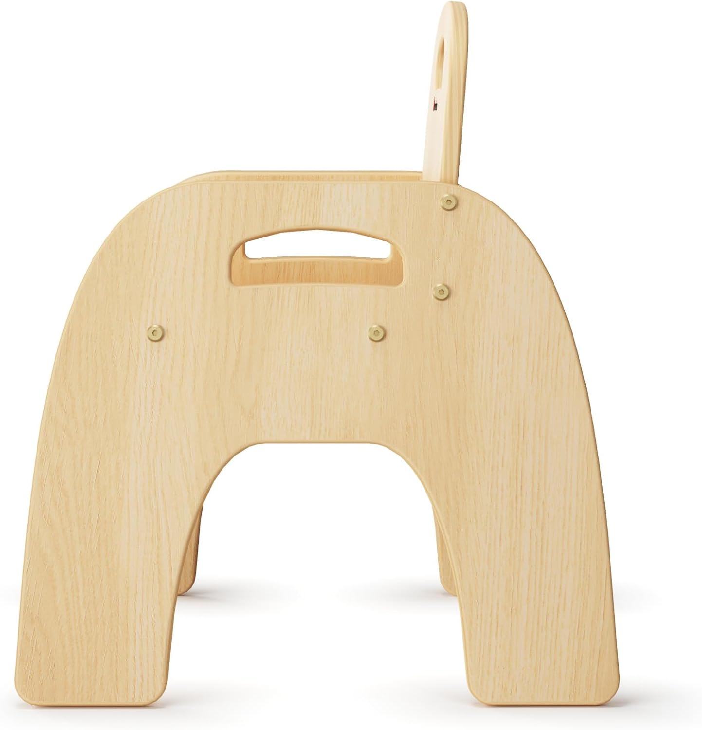 Foundations Simple Sitter Low Wood Feeding Chairs Multipack, Wide No-Tip Base, Adjustable Safety Harness, Stackable Wood Toddler Chairs with Food Service Grade Finish, 2 Pack (11 inch)