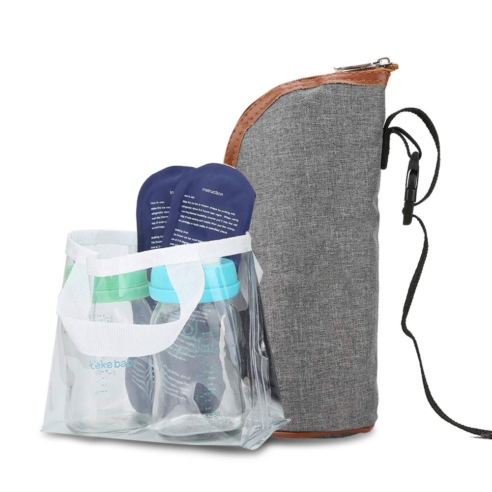 Semme Travel Breast Milk Bag Warmer, Baby Bottles, Bottle Warmer Bag, Portable Beverage and Baby Bottle Warmer Ideal for Car Travel, Shopping
