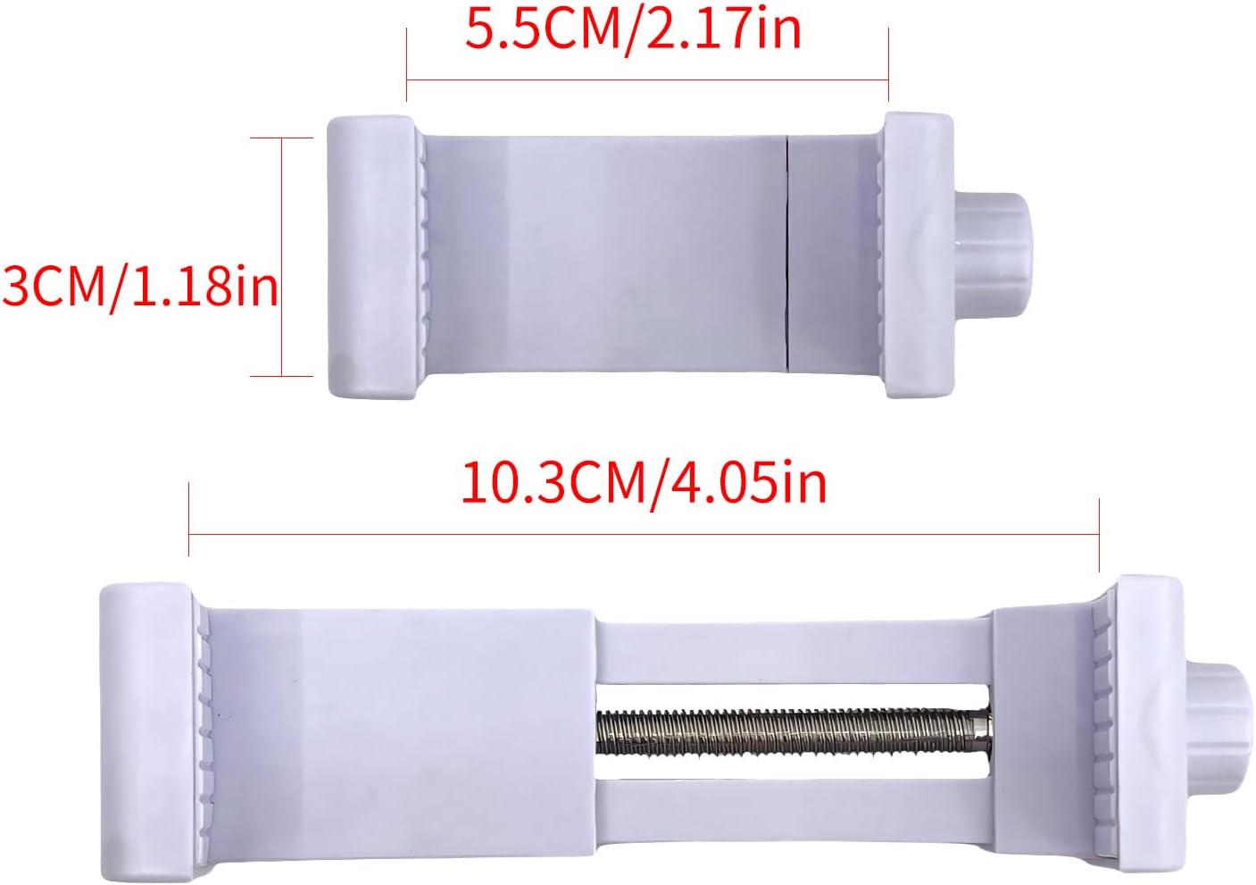 Baby Monitor Wall-Mounted Bracket for Battery-Powered Security Cameras, with Standard 1/4" Threaded Connection, Wall Sticker Installation White (Wall Stickers+Clip)