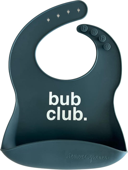 Denver James Silicone Feeding Bibs | Dishwasher Safe. Waterproof. Adjustable.