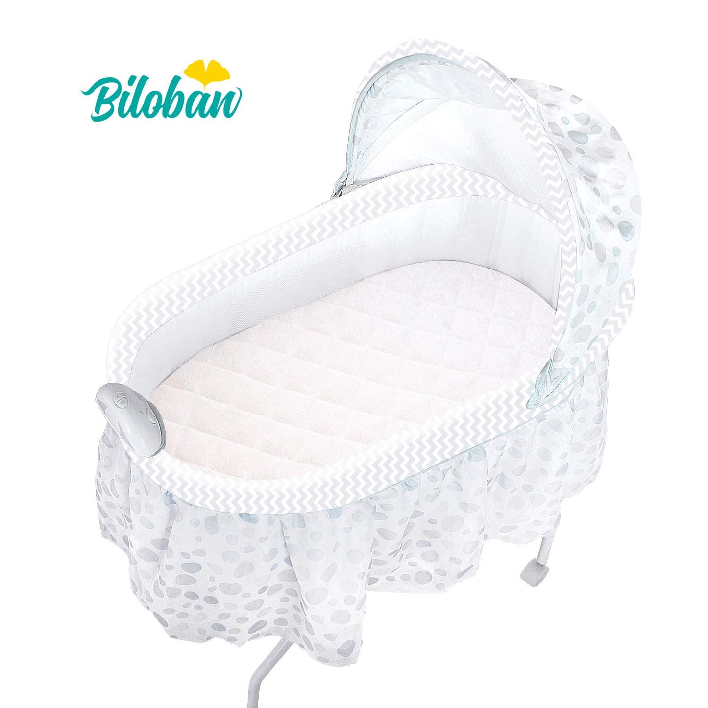 Bassinet Mattress Protector, Fits 15" x 30" Graco Sense2Snooze and Dream On Me Lacy Bassinet, 2 Pack, Waterproof, Washer & Dryer