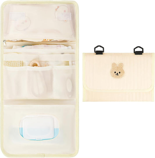 Diaper Bag Organizer,Foldable Small Diaper Pouch,Baby Travel Purse,Mom Bag for Outdoor