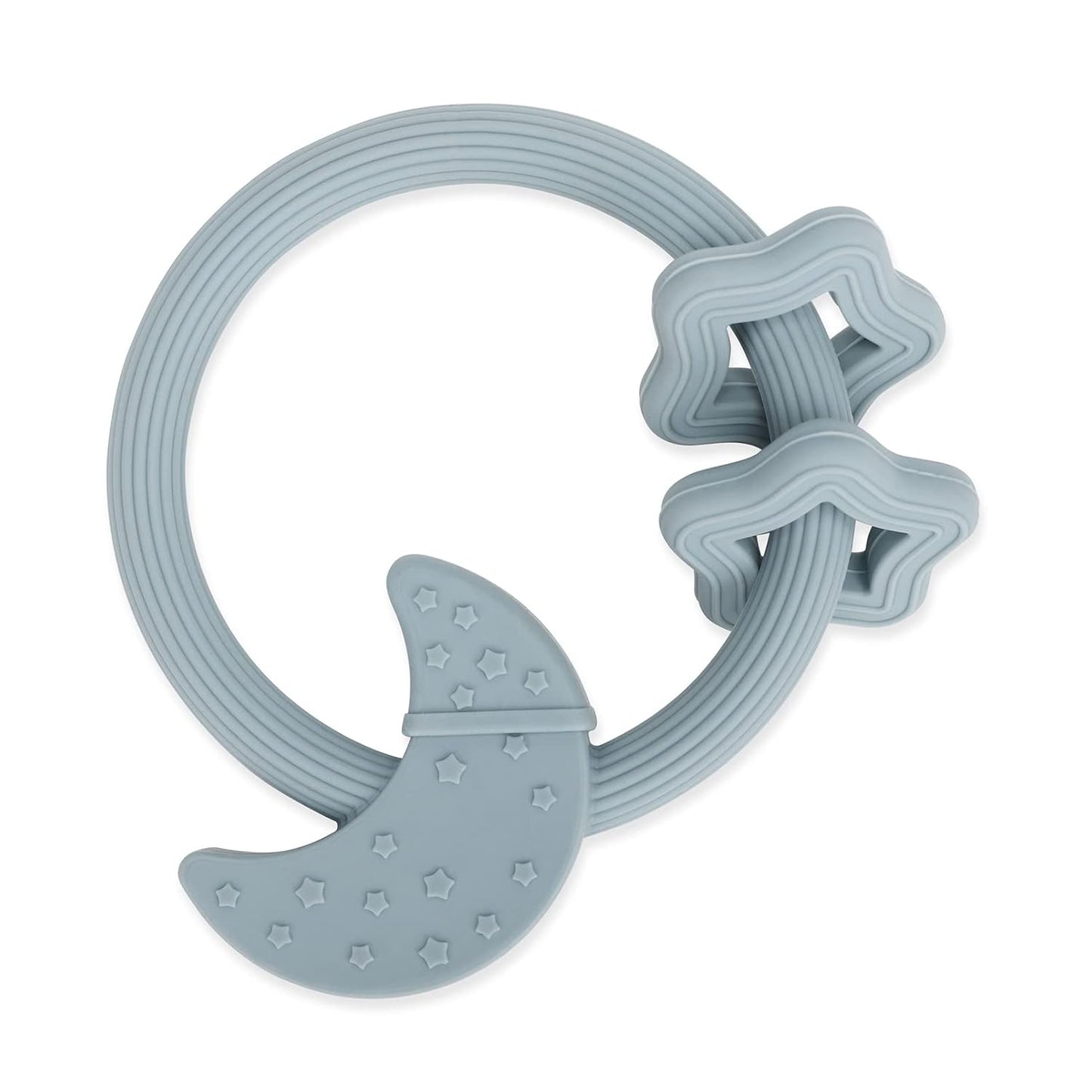 Silicone Baby Teething Toy, Silicone Baby Ring Teether for Babies 3 Months+, Raised Texture to Soothe Gums, BPA Free, Boys Girls Shower, Birthday, Christmas Gifts (Ether)