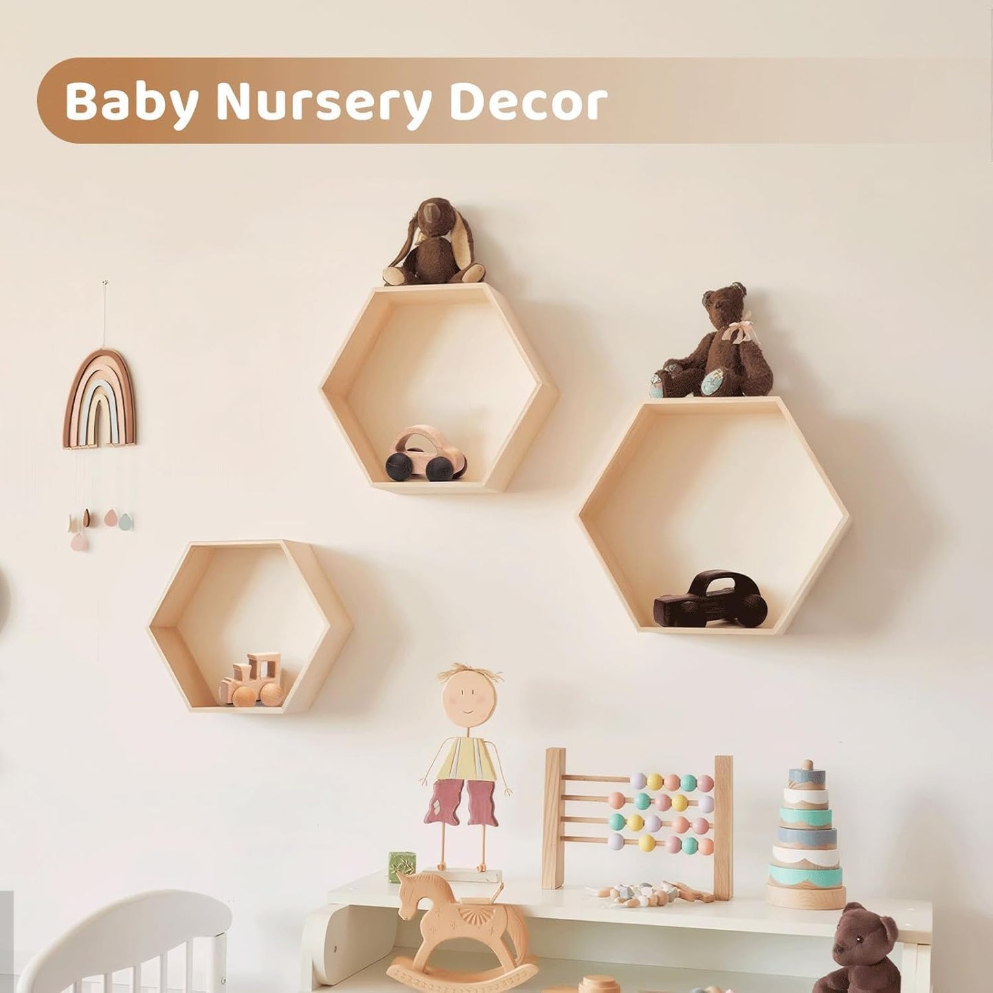 3PCS Wooden Baby Toys, Montessori Toys for Babies 0-6-12 Months, Baby Grasping Toys Push Car Toys for 1 Year Old Boy Birthday Gift,#3