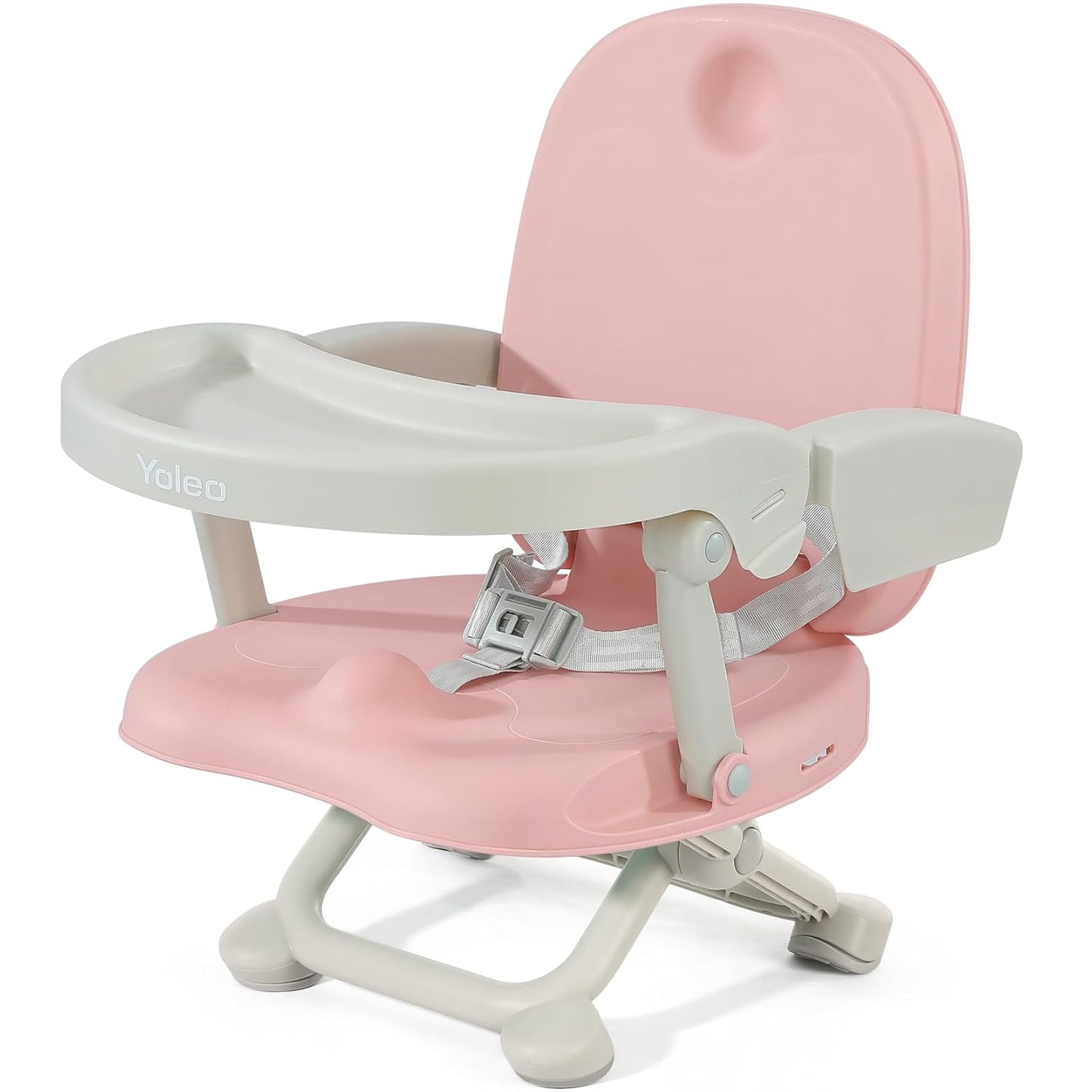 YOLEO Baby High Chair Booster Seat for Dining Table, Adjustable Height Travel Foldable High Chairs with Tray