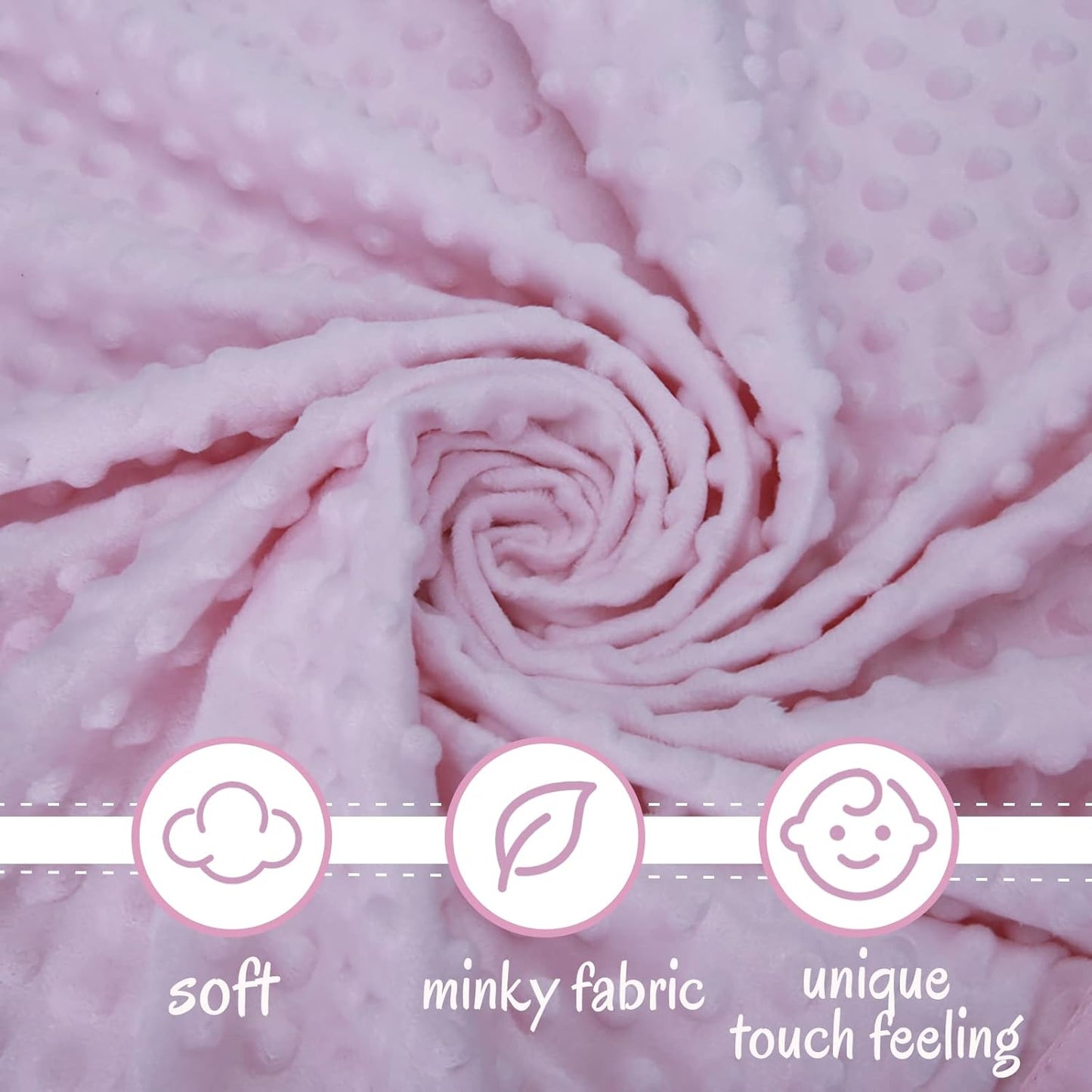 Pro Goleem Loveys for Babies Bunny Security Blanket Baby Girl Gifts Newborn Soft Pink Lovie for Infant and Toddler Snuggle Toy Stuffed Animal, Pink 16 Inch