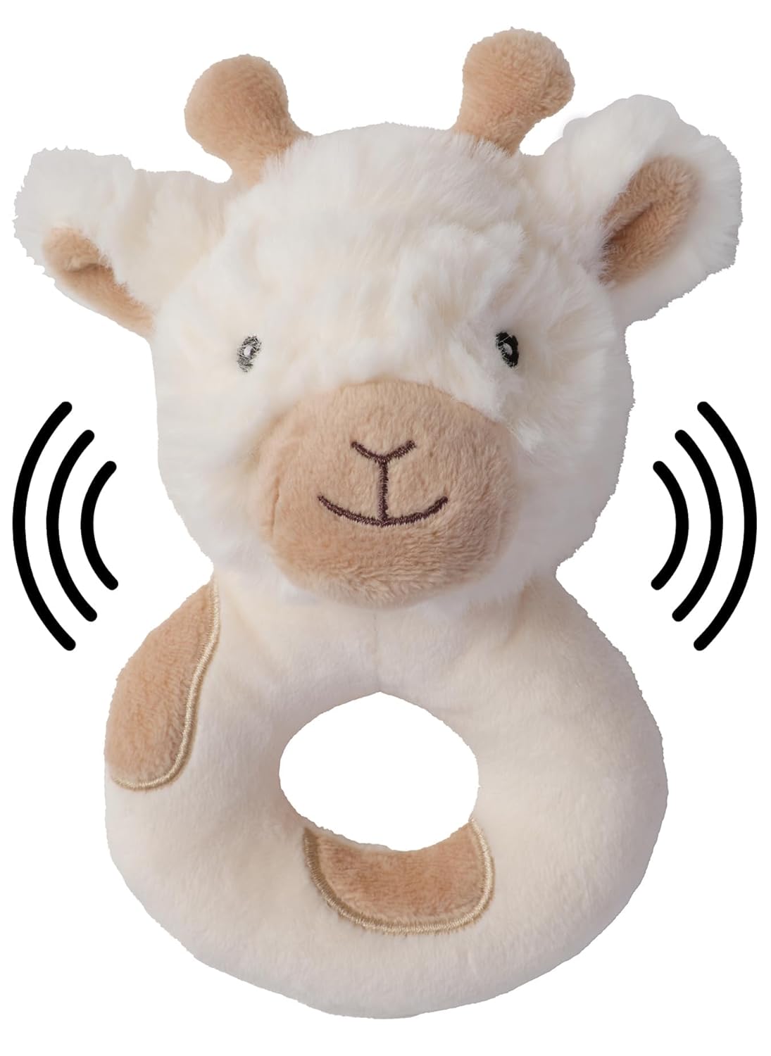 Bearington Collection Lil' Lofty 5.5 in Giraffe Baby Rattle - Plush Rattles Gift for Newborn