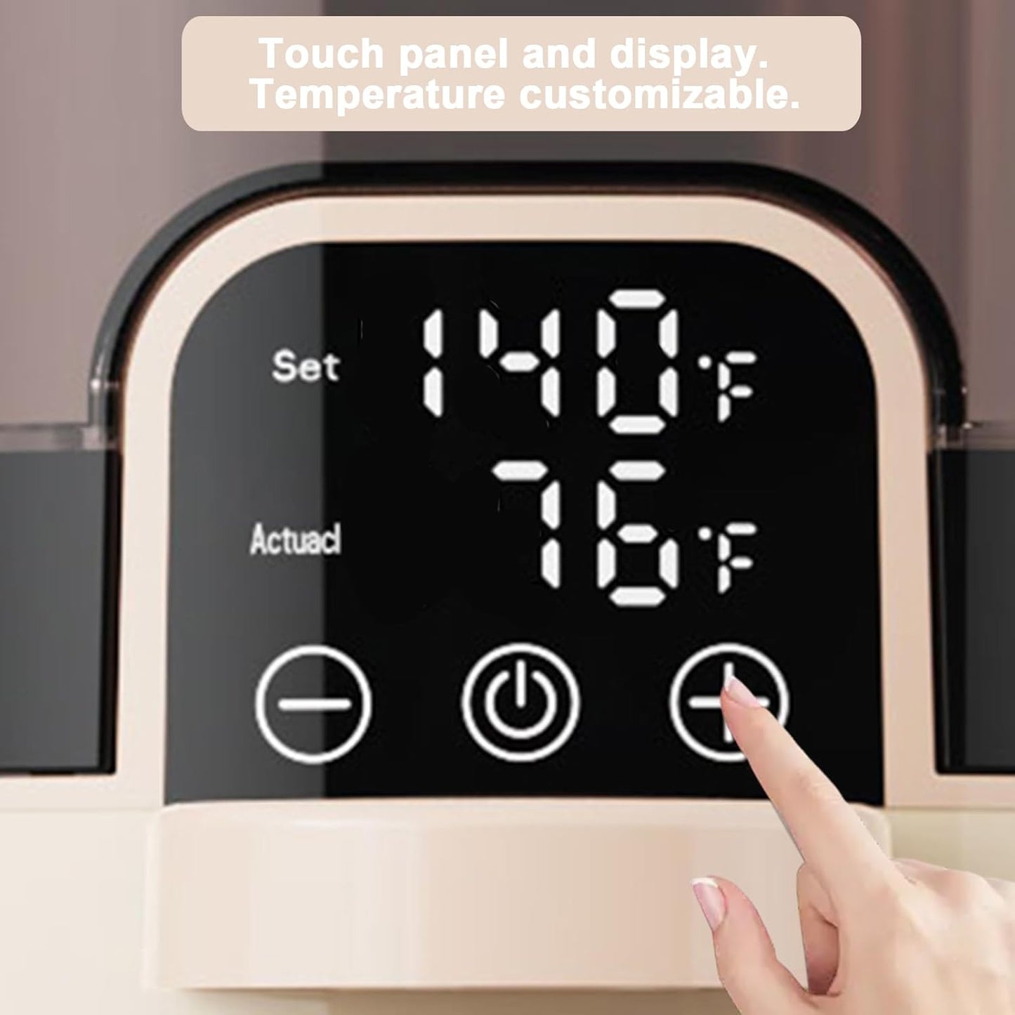 Instant Baby Bottle Warmer,Warm Water Dispenser for Making Formula Bottle Instantly,Detachable Container Easy Cleaning,24/7 Keep Warm, Adjustable Temperature(Beige,110V Only)