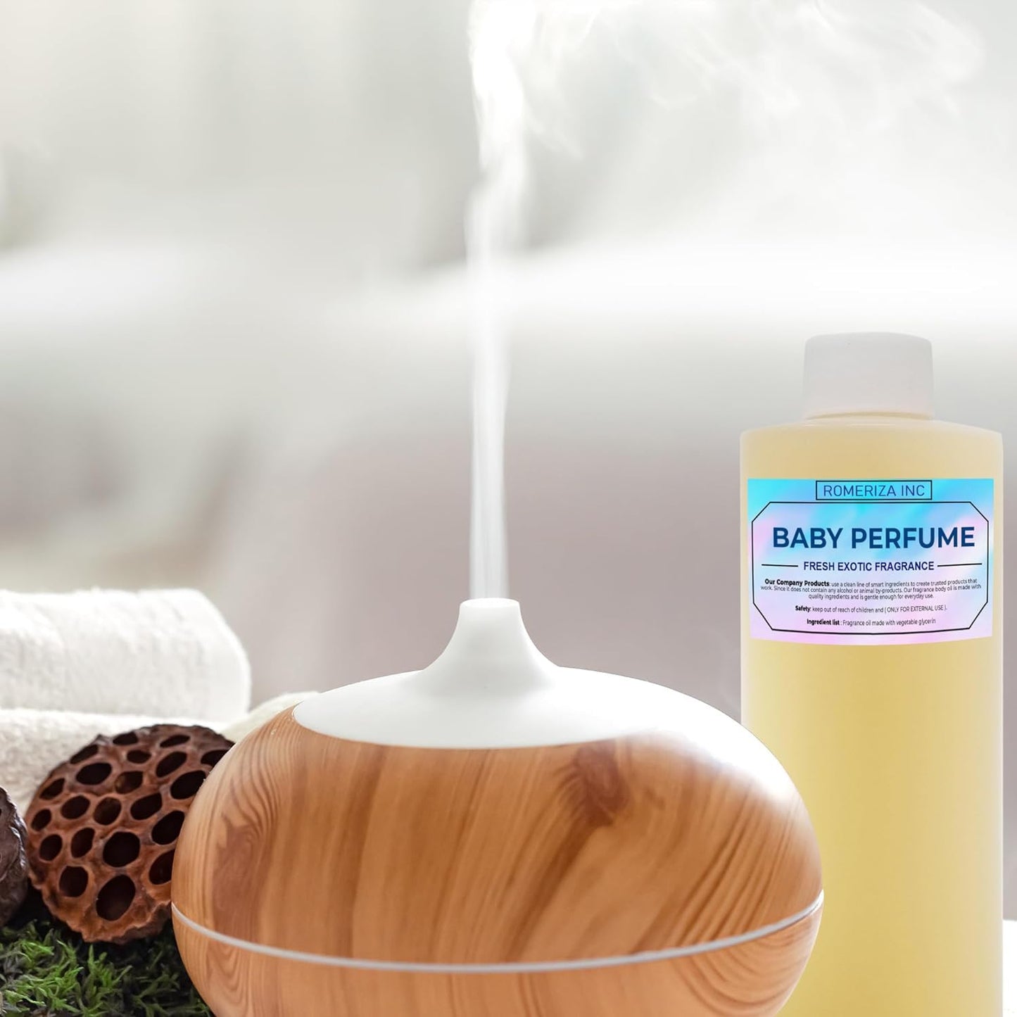 Baby Essential Fragrance Body Oil – Luxury Unisex Baby Oil Perfume with Long Lasting Baby Powder Scent – Soft Baby Smell, Uncut Perfume Oil,Scented Body Oil for Women & Men – 1 Fl Oz