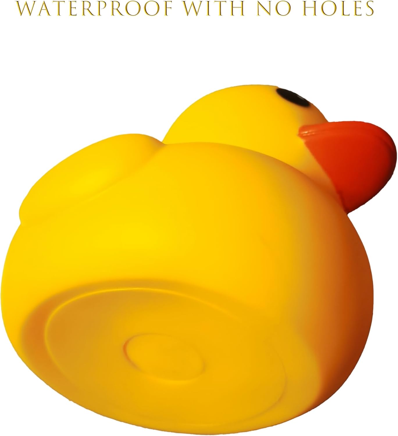Yellow Rubber Ducks(No Bebe Noise), Without Hole Bath Toys - Floating Waterproof Duckies Gift for Baby Showers, Infants, Kids & Toddlers, Party Decorations, 7 inches (1 pcs)