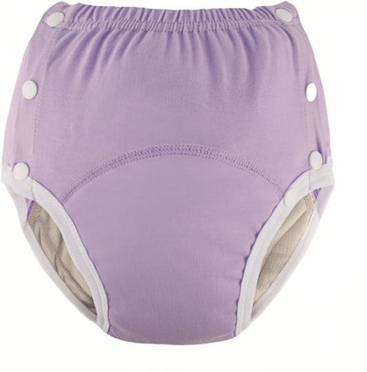 WEEOATAR Unisex Reusable Adult Cloth Diaper, Washable Swim Nappies, Adjustable Incontinence Cloth Diaper with Snaps, Underwear for Elderly Disability, Postpartum (Purple, XL)