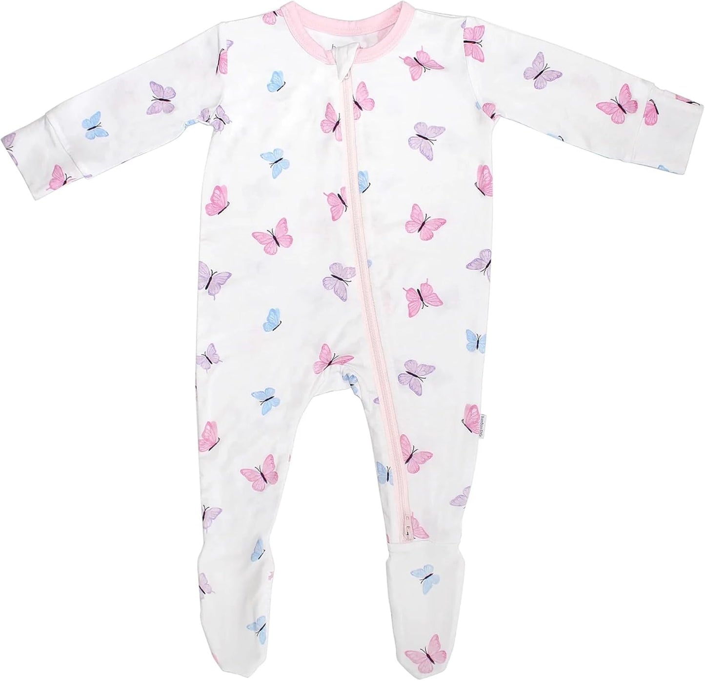 Bamboo Little Soft Baby Footie Pajamas, Baby Clothes, Newborn Sleepers, 95% Viscose and 5% Spandex, 0-24 Months