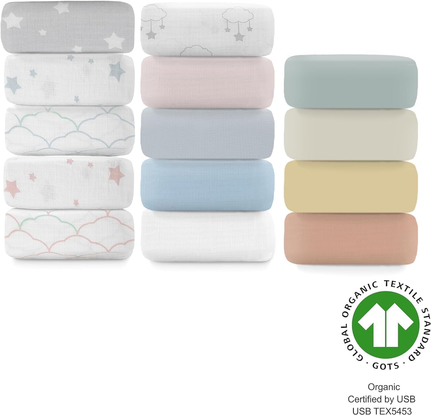 Newton Baby Fitted Single Layer Crib Sheet (2-Pack) - Ultra Breathable and Soft, Organic Cotton, Fits All Standard Cribs, Sage