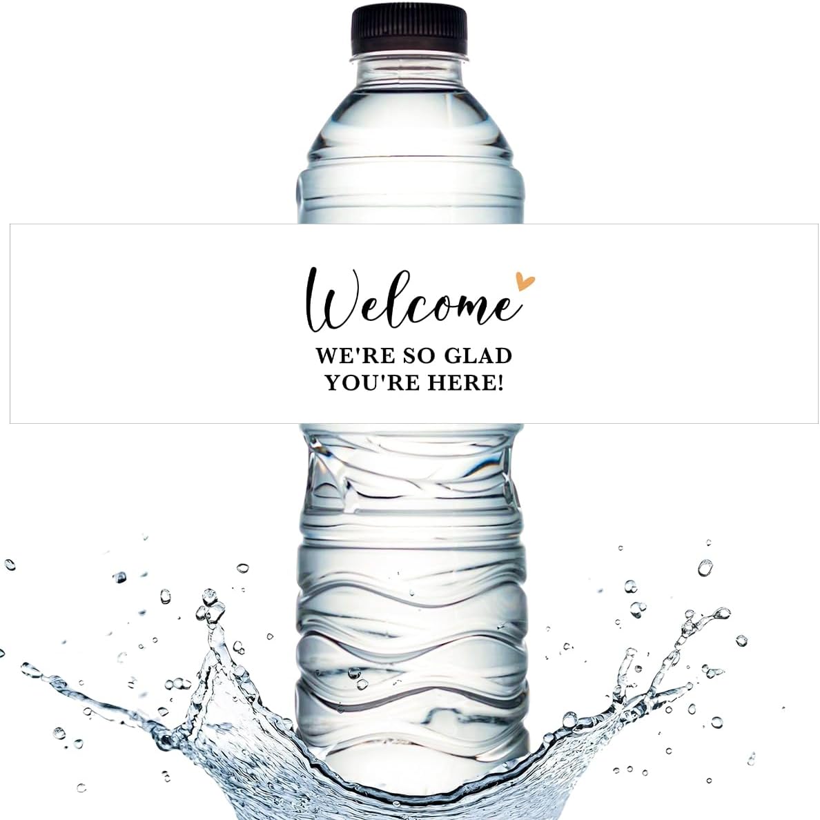 100PCS Wedding Water Bottle Labels Waterproof Greenery Floral Wraps Sticker for Water Bottle Baby Shower Bottle Label for Bridal Shower Party Welcome（White）