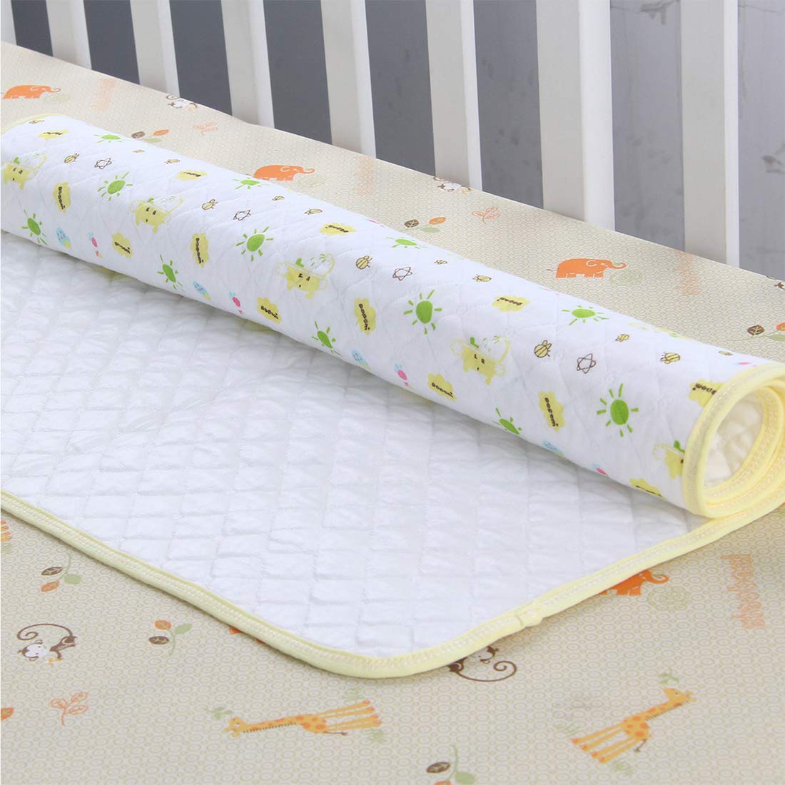 MBJERRY Waterproof Diaper Changing Pads Portable - Breathable Leak Proof Mattress Pad Protector Baby Changing Mat for Toddler, Kids Pack of 3 (S (17.7 x 13.7 Inch))