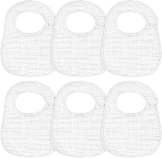 Accmor Muslin Baby Drool Bibs 6 Pack Baby Bandana Drool Bibs Soft Cotton Baby Bandana Bibs for Teething Drooling