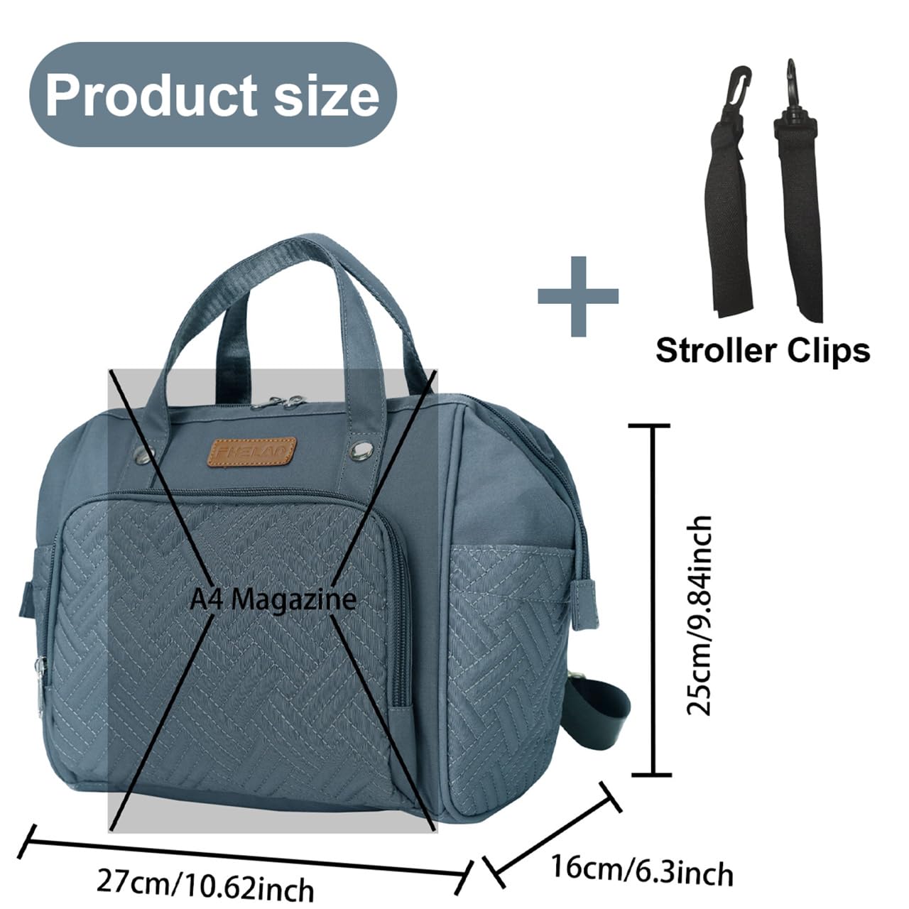 Small Diaper Bag Backpack Mini Diaper Bag Tote, Waterproof Multi-Function Stylish Mini Maternity Bags Travel Backpacks with Insulated Pockets, Dark Gray