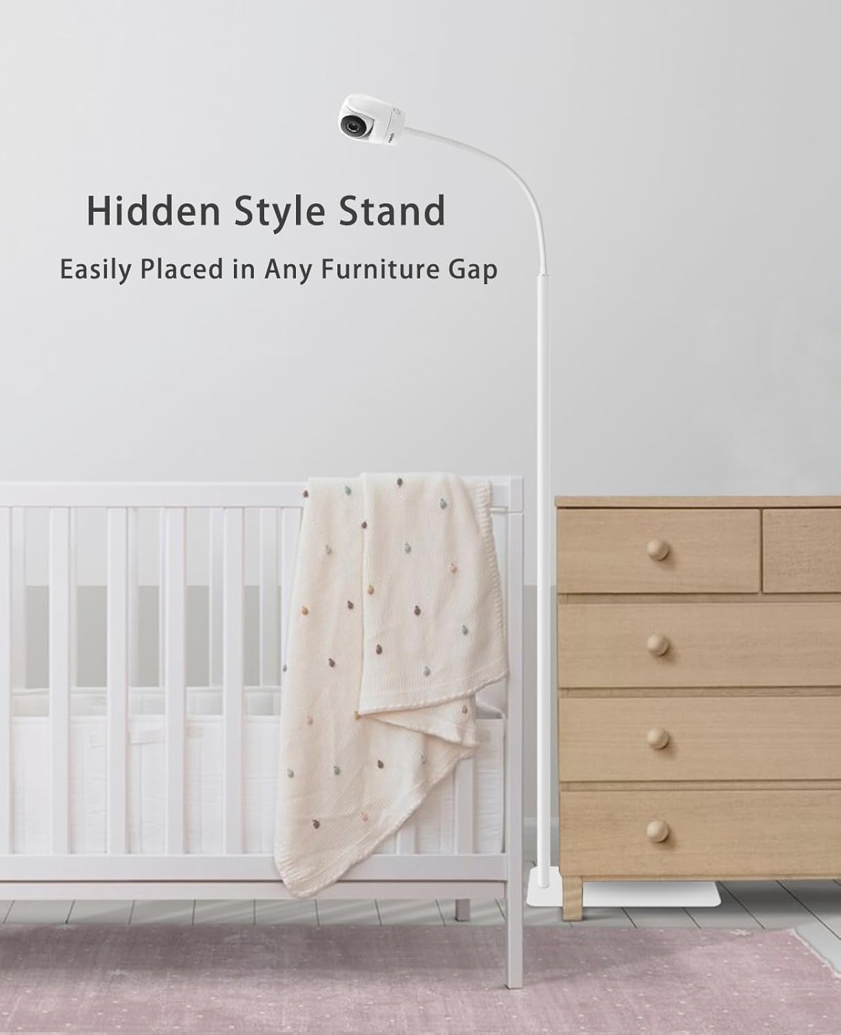 Baby Monitor Mount Floor Stand 67" Adjustable Height Compatible with Nanit Pro,Infant Optics DXR-8 Pro,HelloBaby,VTech,Motorola,or Other Cameras with 1/4 Thread