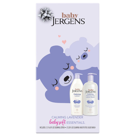 Jergens Baby Duo for a Calming Routine, Head to Toe Liquid Baby Wash and Calming Lotion, Value Gift Pack