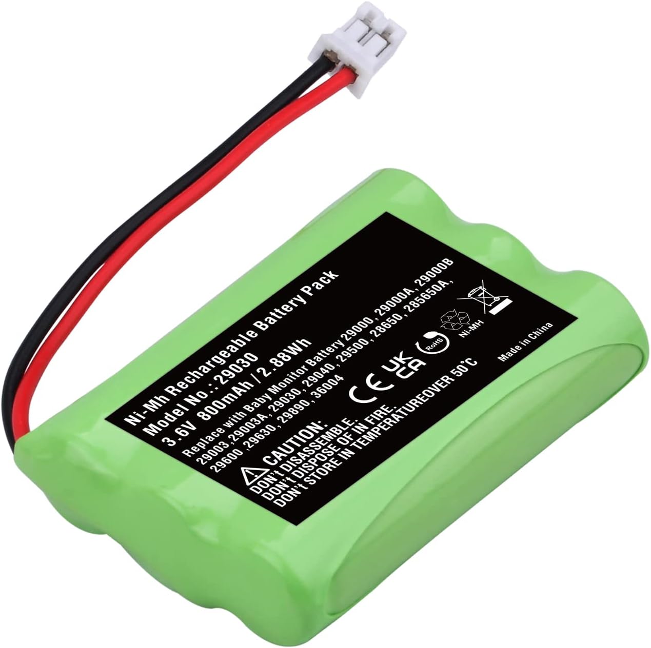 3.6V 800mAh 29030 Ni-MH Battery for Summer Infant Baby Monitor 29000,29000A.29000B 29003,29003A,29030,29040,29500 28650,285650A 29600,29630,29890,36004