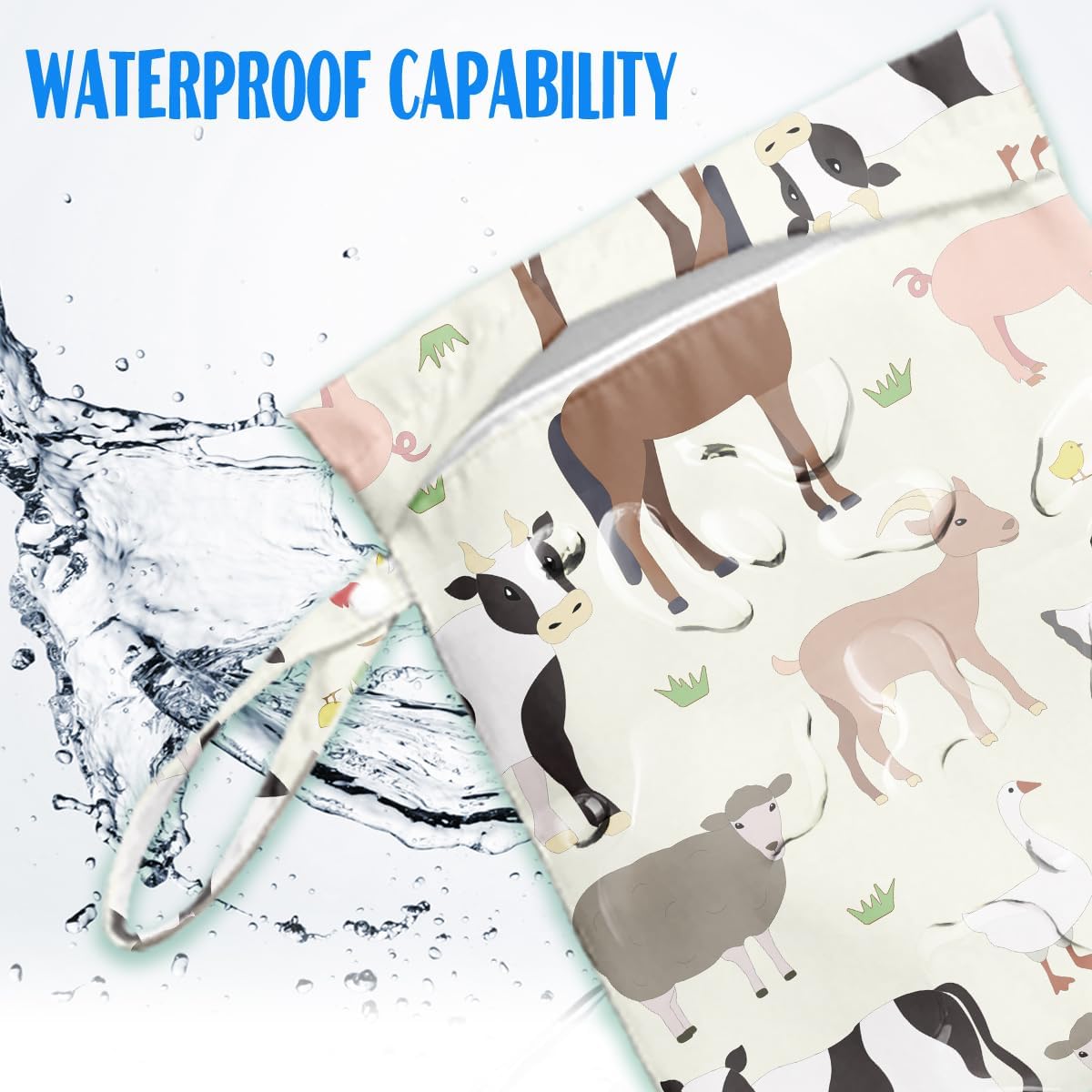 Wet Bag for Baby Swimsuit Dirty Clothes Diaper Yoga Gym, Wet Dry Bag, Beach Vacation Essential for Baby Travel Poor Bathing Dirty Diapers