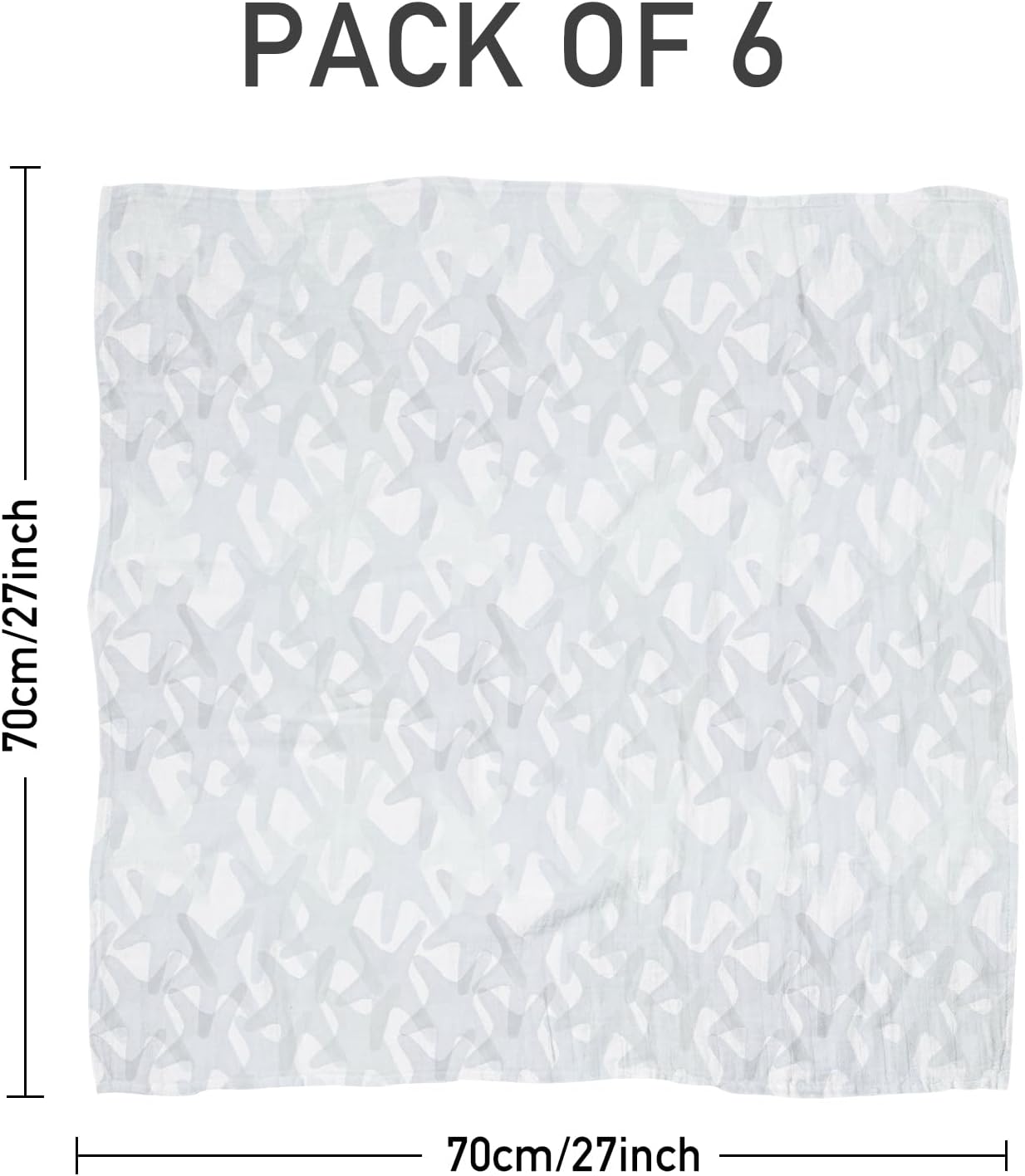 Muslin Baby Burp Cloths, Large 27 x 27 Inches Burping Cloths for Newborn Girls Boys, 6 Pack Baby Burp Rags Towel and Washcloths for Infant (Elegant Colors)