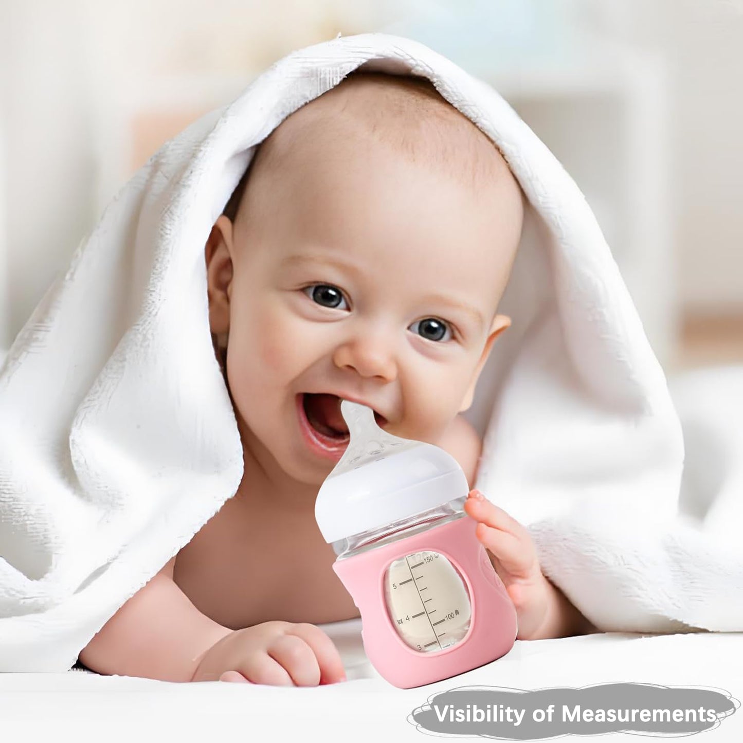 3 Pack Silicone Sleeve for Avent Natural Glass Baby Bottles, Compatible Philips Avent Glass Natural Baby Bottle 4oz