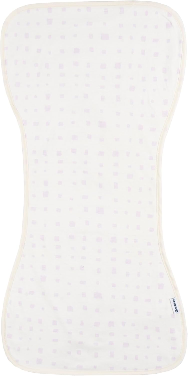 Gerber Baby Unisex Burp Cloths 5-Pack, Pink, Size 10.5" x 21"