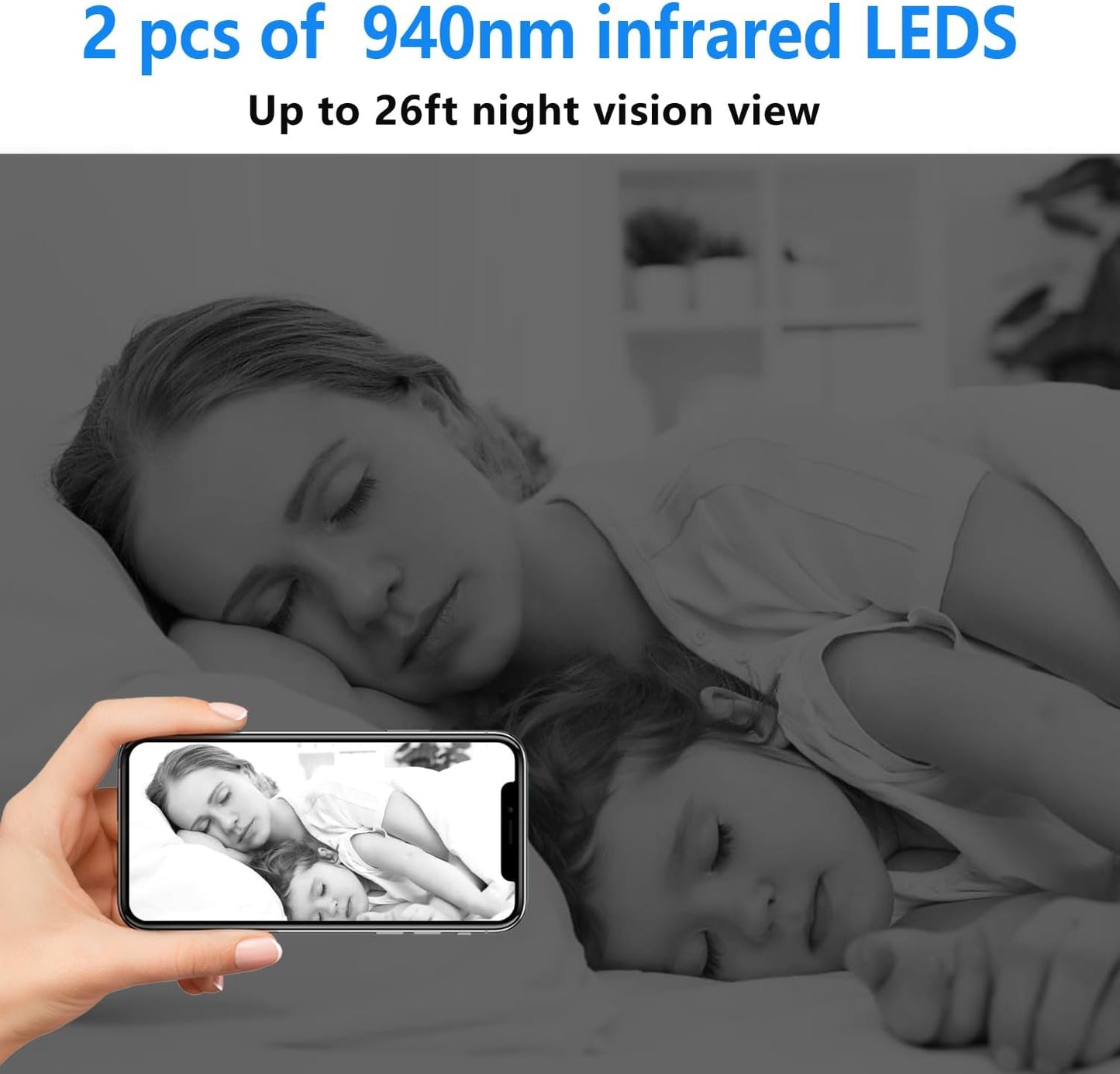 Smallest Wireless WiFi IP Camera,HD1080P Remote Security Camera,Portable Video Recording Live Feed,Smart Baby Monitor with Night Vision,Motion Detection,Cloud Storage for Security with iOS AndroidAPP